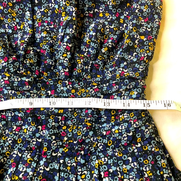 VTG Style eShakti Cottagecore Floral Print Maxi Dress, Pleated Waist, Zipper S8 - Picture 9 of 13